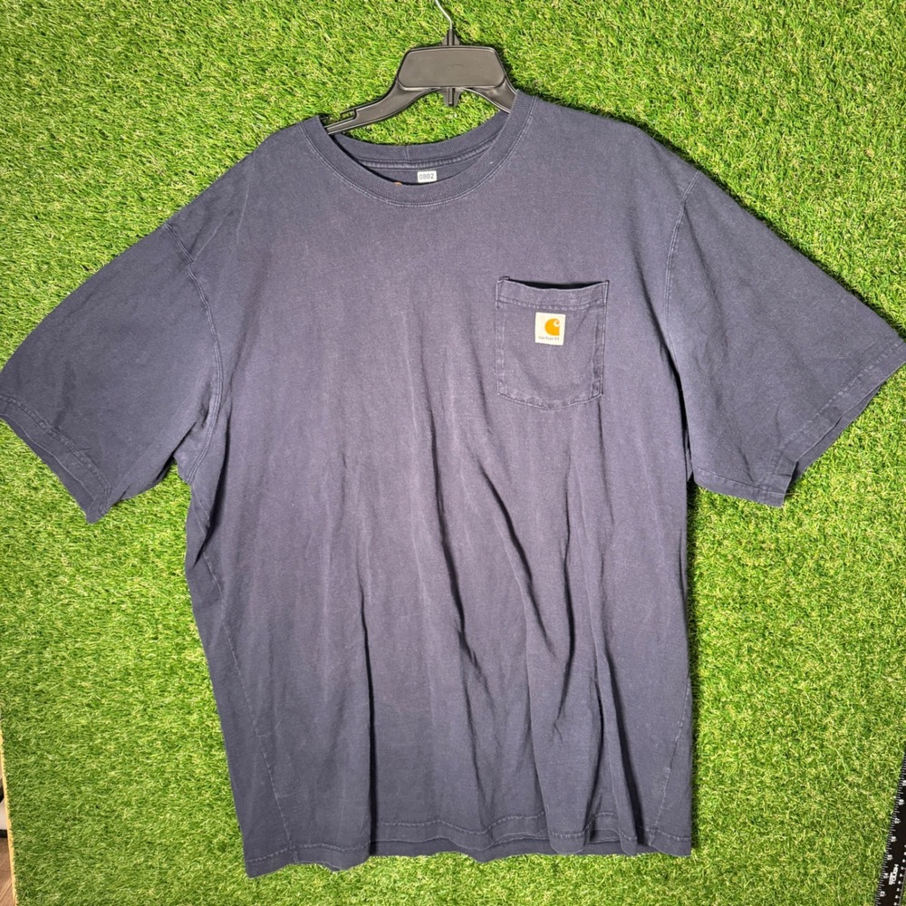 Carhartt Original Fit 2XL Tall Navy Blue Short Sleeve Pocket T Shirt‎